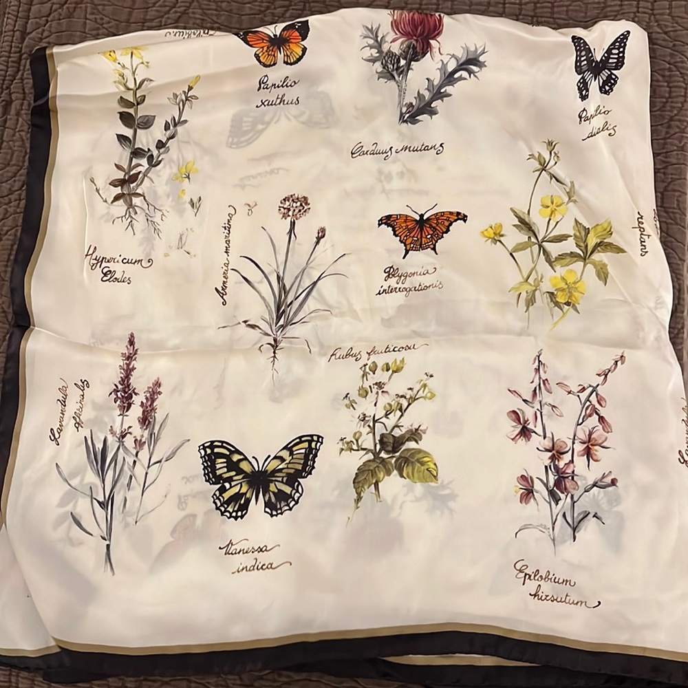 Silk butterfly scarf